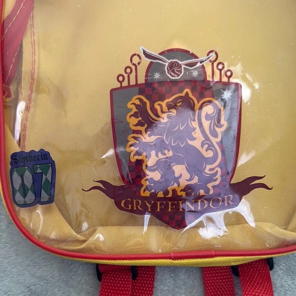 Harry Potter Gryffindor Kids Mini Backpack – Clear Front School Bag Red Yellow